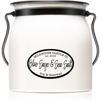 Milkhouse candle co. creamery blue sage & sea salt lumânare parfumată butter jar