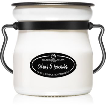 Milkhouse Candle Co. Creamery Citrus & Lavender lumânare parfumată Cream Jar
