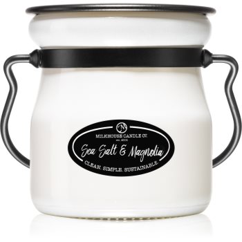 Milkhouse candle co. creamery sea salt & magnolia lumânare parfumată cream jar