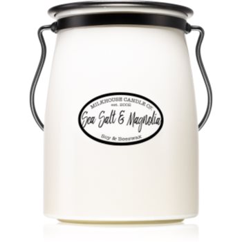 Milkhouse Candle Co. Creamery Sea Salt & Magnolia lumânare parfumatã Butter Jar poza