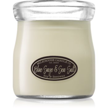 Milkhouse candle co. creamery blue sage & sea salt lumânare parfumată cream jar