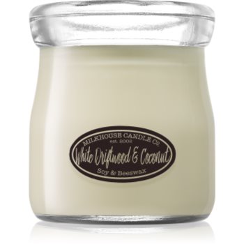 Milkhouse Candle Co. Creamery White Driftwood & Coconut lumânare parfumată Cream Jar