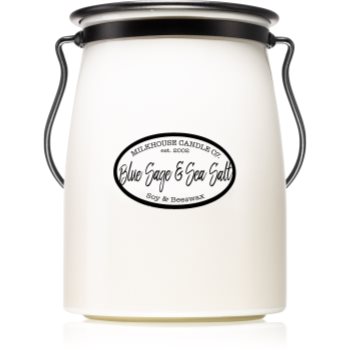 Milkhouse candle co. creamery blue sage & sea salt lumânare parfumată butter jar