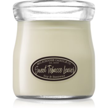 Milkhouse Candle Co. Creamery Sweet Tobacco Leaves lumânare parfumată Cream Jar