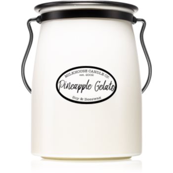 Milkhouse Candle Co. Creamery Pineapple Gelato lumânare parfumată Butter Jar