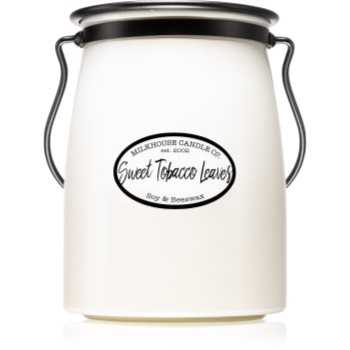 Milkhouse candle co. creamery sweet tobacco leaves lumânare parfumată butter jar