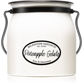 Milkhouse Candle Co. Creamery Pineapple Gelato lumânare parfumată Butter Jar