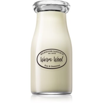 Milkhouse candle co. creamery warm wool lumânare parfumată milkbottle