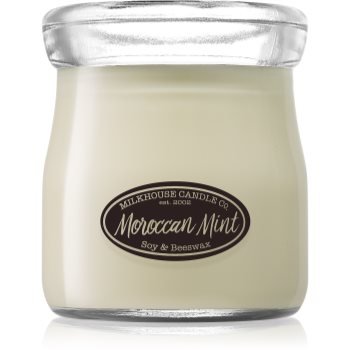 Milkhouse candle co. creamery moroccan mint lumânare parfumată cream jar