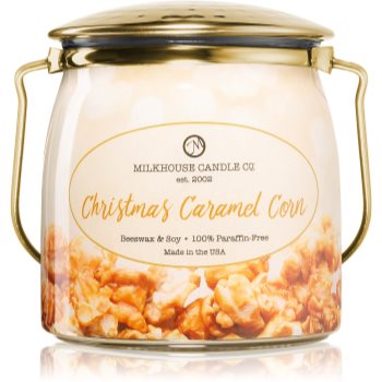 Milkhouse Candle Co. Creamery Christmas Caramel Corn lumânare parfumată Butter Jar