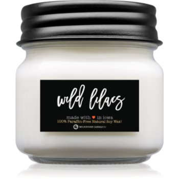 Milkhouse candle co. farmhouse wild lilacs lumânare parfumată mason jar