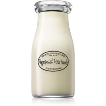 Milkhouse Candle Co. Creamery Peppermint Pine Needle lumânare parfumată Milkbottle