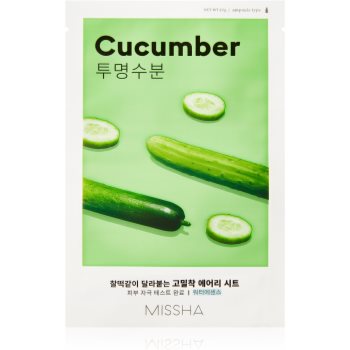 Missha Airy Fit Cucumber Masca hidratanta cu efect revitalizant sub forma de foaie pentru tenul uscat poza