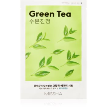 Missha airy fit green tea mască textilă calmantă cu efect de hidratare