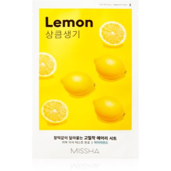 Missha airy fit lemon mască de iluminare și revitalizare