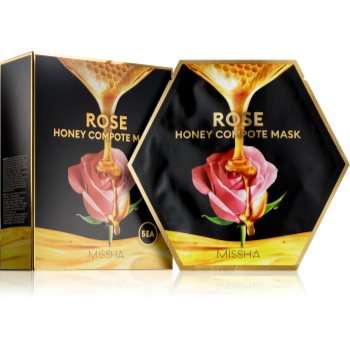 Missha honey compote mask rose masca de celule cu efect lucios si hidratant 5 bucati