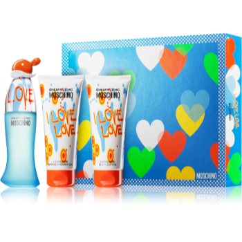 

Moschino I Love Love подарунковий набір VI. Туалетна вода 50 ml + Гель для душу 100 ml + Молочко для тіла 100 ml
