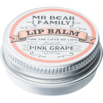 Mr Bear Family Pink Grape balsam de buze pentru barbati