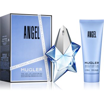 Fotografie Mugler Angel dárková sada X. parfémovaná voda 50 ml + tělové mléko 100 ml