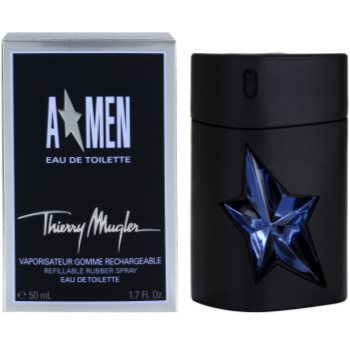 Mugler a*men eau de toilette reincarcabil pentru bărbați rubber flask