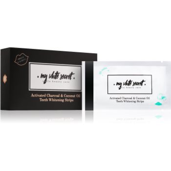 My white secret charcoal and coconut oil benzi pentru ablirea dintilor pentru dinti