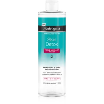 Neutrogena skin detox apă micelara de curățare a machiajului rezistent la apa