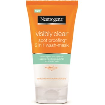 Neutrogena visibly clear spot proofing emulsie pentru curatare si masca 2 in 1