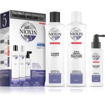 Nioxin system 5 set de cosmetice (pentru par moderat sau semnificativ e subtire, tratat sau netratat chimic) unisex