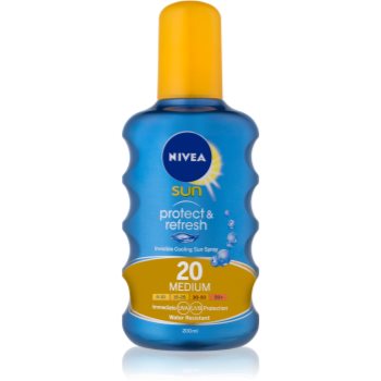 Nivea sun protect & refresh spray pentru plaja invizibil si racoritor spf 20