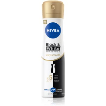 Nivea Invisible Black & White Silky Smooth spray anti-perspirant fara alcool