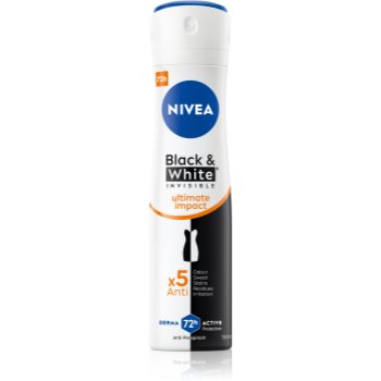 Nivea invisible black & white ultimate impact spray anti-perspirant 48 de ore