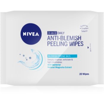 Nivea visage pure effect servetele pentru curatare profunda peeling 3 in 1