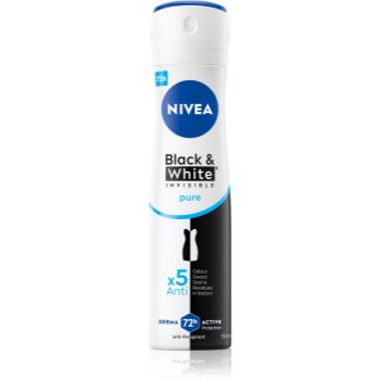 Nivea invisible black & white pure deodorant antiperspirant împotriva petelor albe și galbene