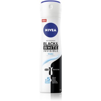 Nivea Invisible Black & White Pure deodorant antiperspirant împotriva petelor albe ?i galbene imagine