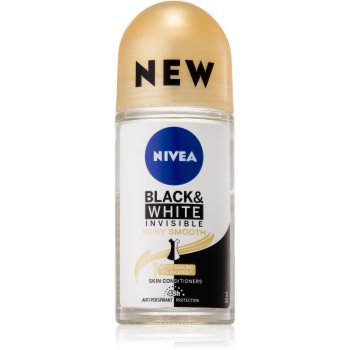 Nivea invisible black & white silky smooth deodorant roll-on antiperspirant fara alcool