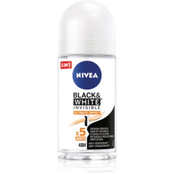 Nivea Invisible Black & White Ultimate Impact deodorant roll-on antiperspirant 48 de ore poza
