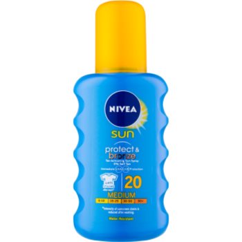 Nivea sun protect & bronze spray de corp pentru un bronz intens spf 20