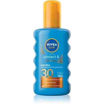 Nivea sun protect & bronze spray de corp pentru un bronz intens spf 30
