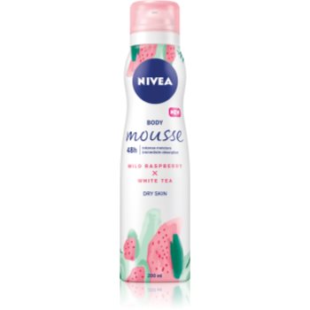 Nivea wild raspberry & white tea spumă de corp pentru răsfăț pentru hidratare intensa