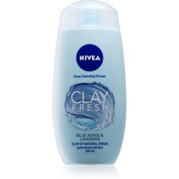 Nivea clay fresh blue agave & lavender gel de dus cu argila