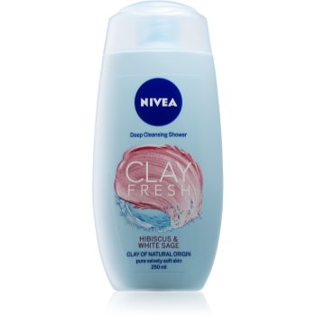Nivea clay fresh hibiscus & white sage gel de dus cu argila