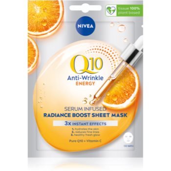 Nivea q10 plus c mască textilă cu efect antirid