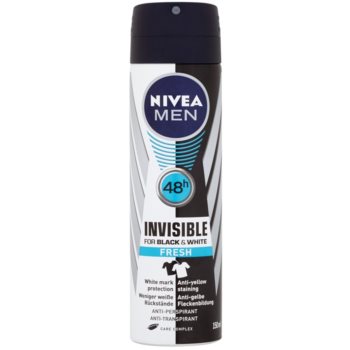 Nivea Men Invisible Black & White spray anti-perspirant poza