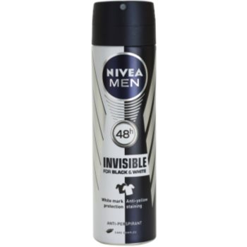 Nivea men invisible black & white spray anti-perspirant pentru barbati