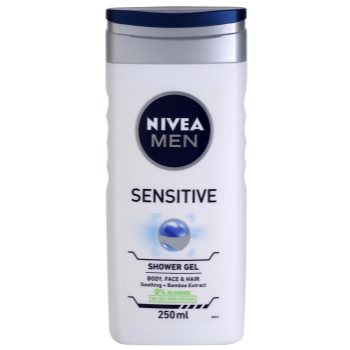 Nivea men sensitive gel de dus pe fata , corp si par
