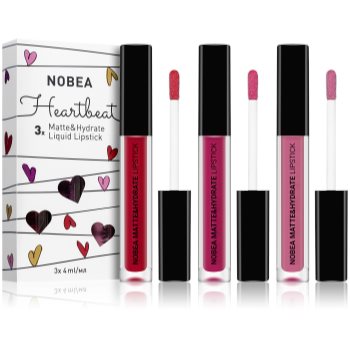 Nobea heartbeat set de rujuri lichide