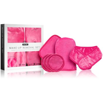 Notino spa set demachiant pentru make-up din microfibră pink