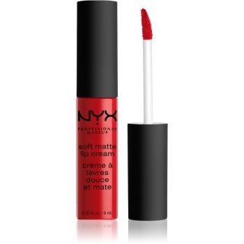NYX Professional Makeup Soft Matte lehká tekutá matná rtěnka odstín 01 Amsterdam 8 ml