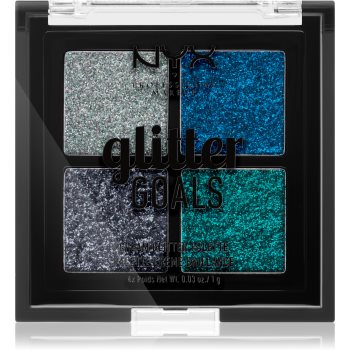 NYX Professional Makeup Glitter Goals paletã cu farduri cu sclipici pachet mic imagine