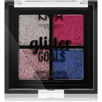 NYX Professional Makeup Glitter Goals paletã cu farduri cu sclipici pachet mic imagine